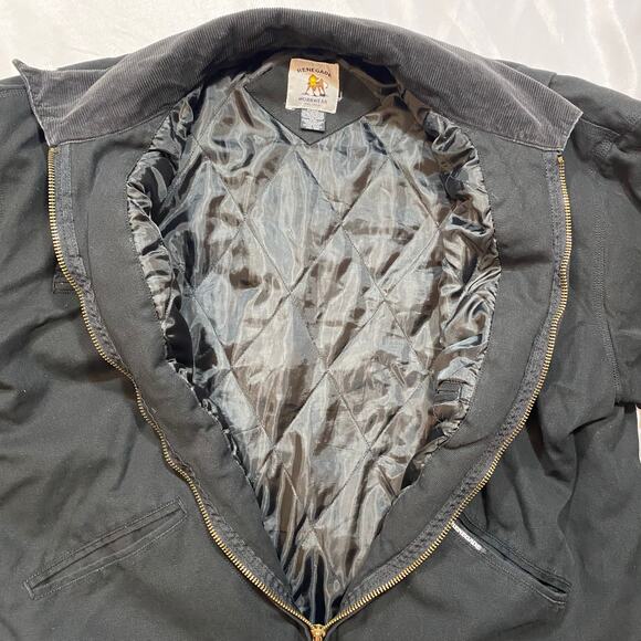 Renegade Workwear Jacket 2XL Black Canvas Cotton Nylon Full Zip Vintage Heavy - Picture 5 of 5